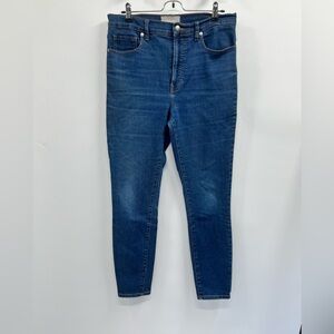 Womens Everlane Dark Wash High Rise Stretch Skinny Denim Jeans size 31 Tall